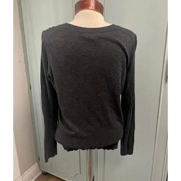 Banana Republic Hola Ciao Knit Heart Sweater Size Medium Soft Essential - Picture 3 of 5